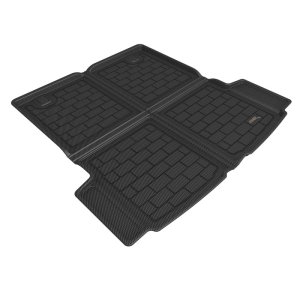 Porsche Taycan Cargo Liner - 3D MAXpider - Kagu, Carbon Fiber Embossed Pattern - Black - `21-`23